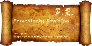 Przepolszky Rovéna névjegykártya